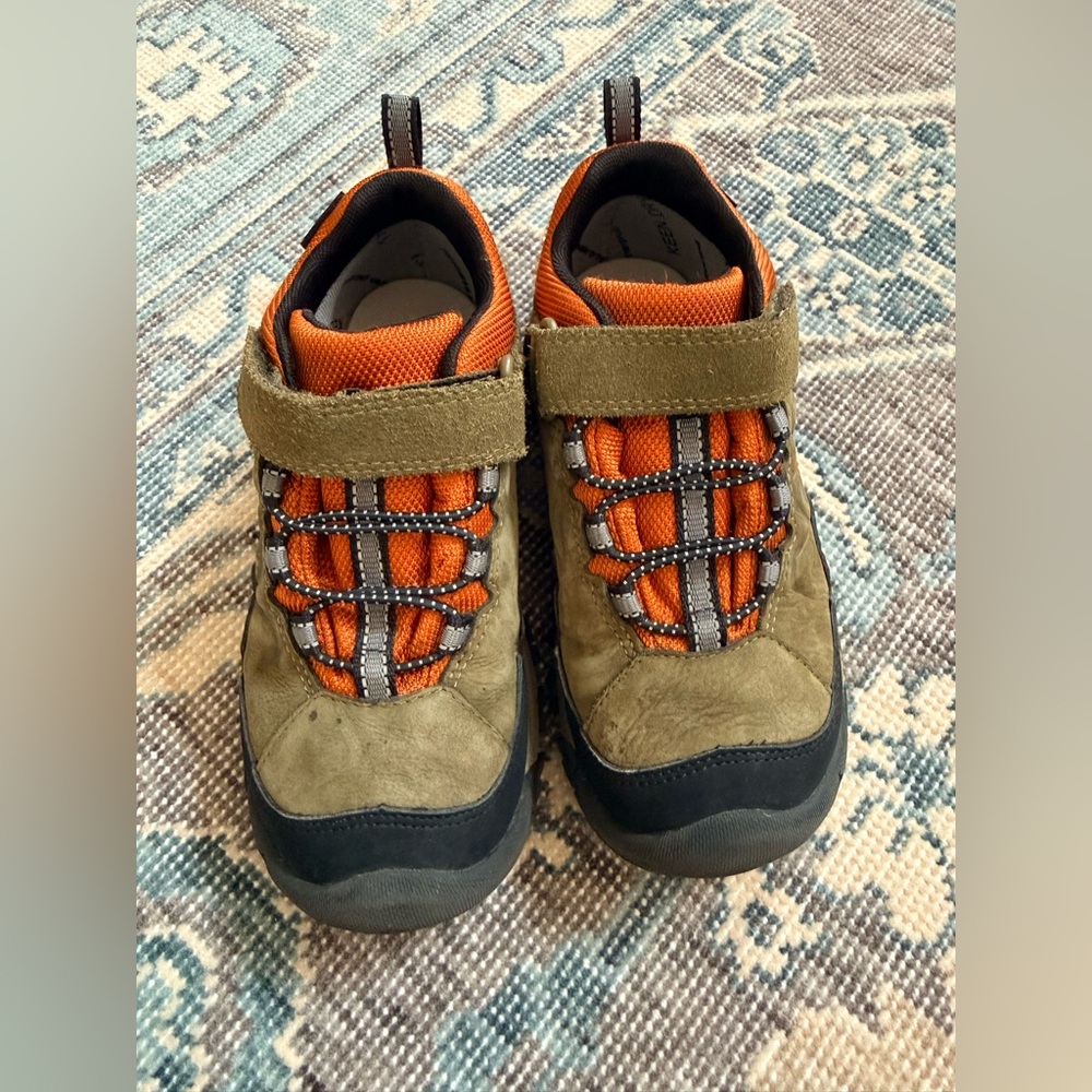 Keen Kids Olive Green & Orange Hiking Shoes